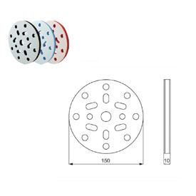 Puha hab alátét (fekete), 15 lyuk, átmérő: 150mm, vastagság: 10 mm