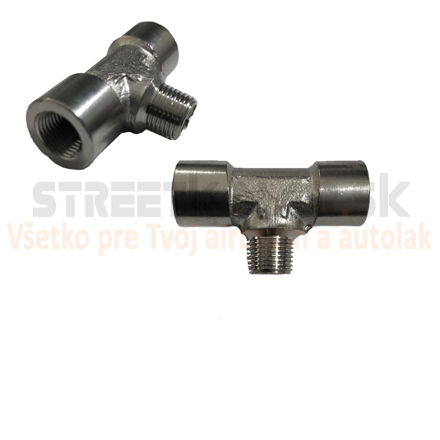 Levegőelosztó, 2 x belső 1/8", 1 x külső 1/8" menet