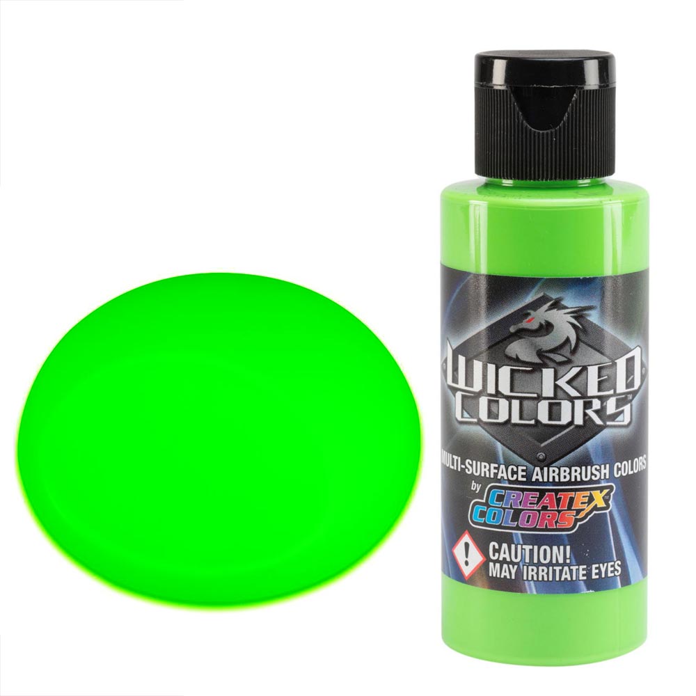 Wicked W023 fluoreszkáló zöld airbrush festék 60ml