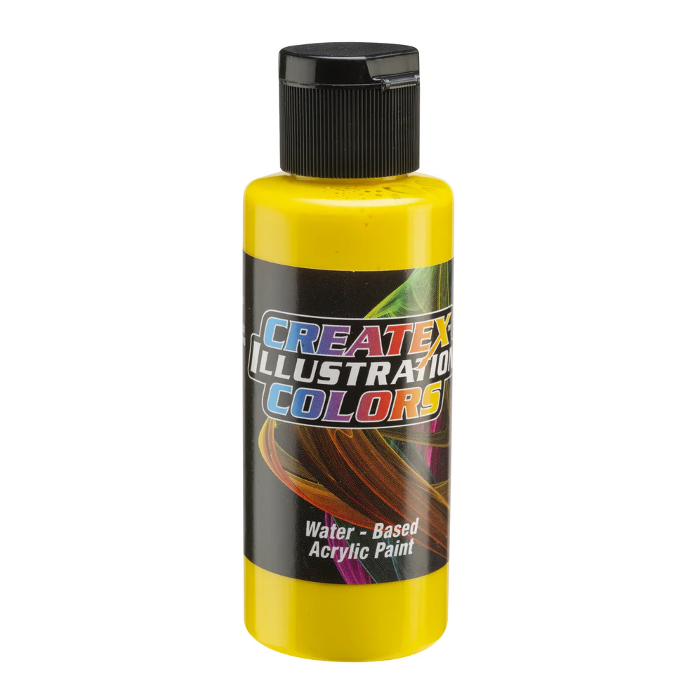 Illusztrációs Sárga airbrush festék CreateX 60 ml – 5052 Transparent Yellow