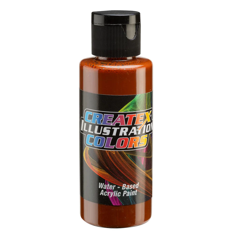 Illusztrációs Barna-narancs II airbrush festék CreateX 60 ml – 5064 Transparent Burnt Sienna