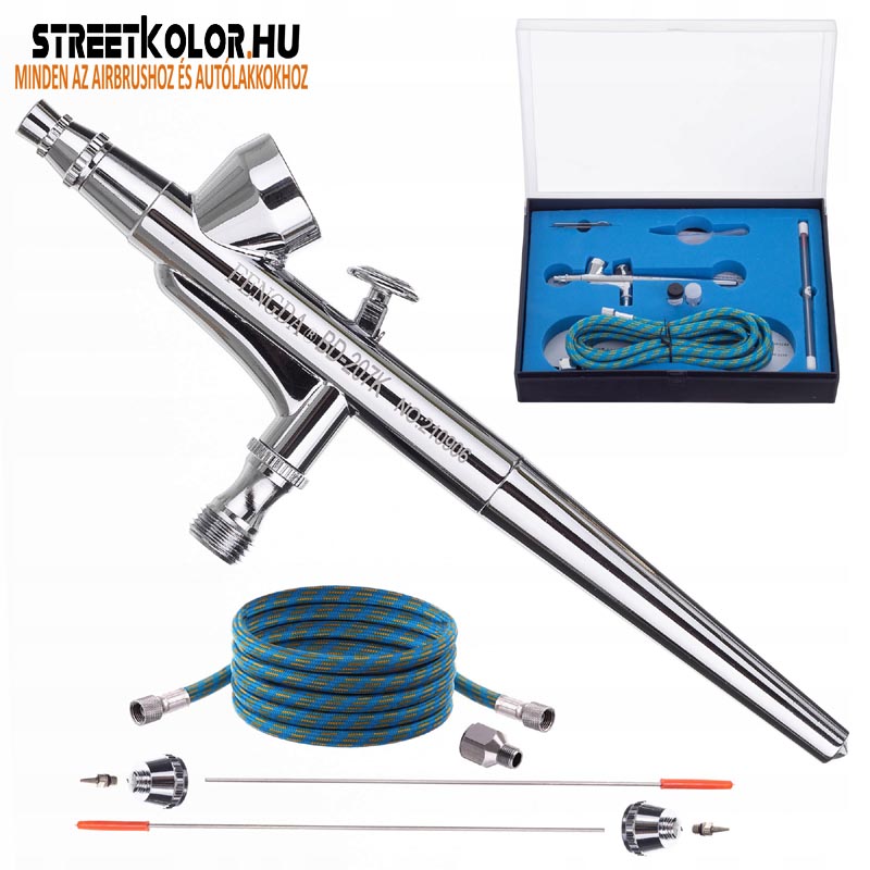 FENGDA BD-207K airbrush pisztoly 0,2+0,3+0,5 mm tű és szórófej + cső