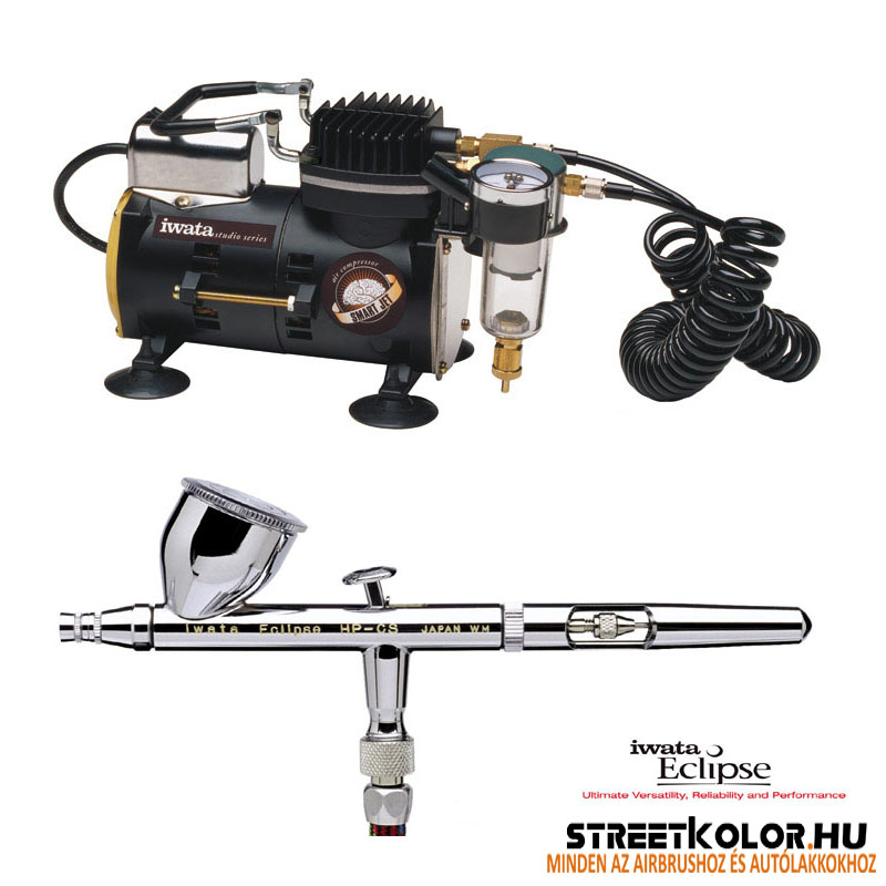 Airbrush szett: Iwata IS-850 SMART JET kompresszor+Iwata Eclipse HP-CS airbrush