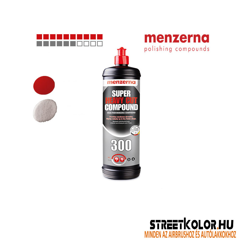 Menzerna 300, sűrű + közepes csiszolópaszta, 250ml