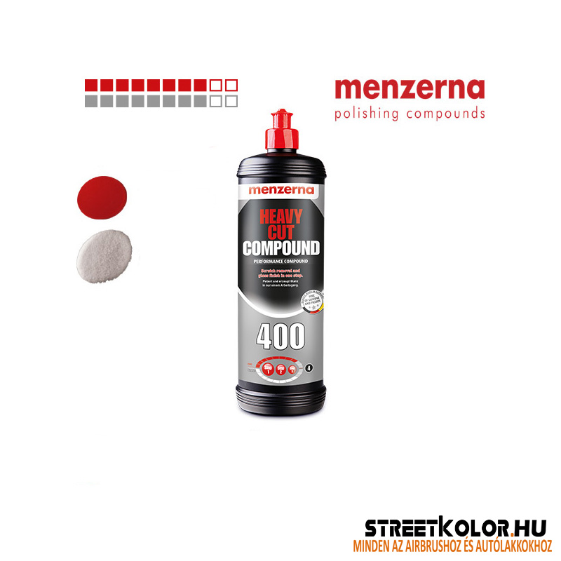 Menzerna 400, durva + közepes + végső polírozó paszta, 250ml