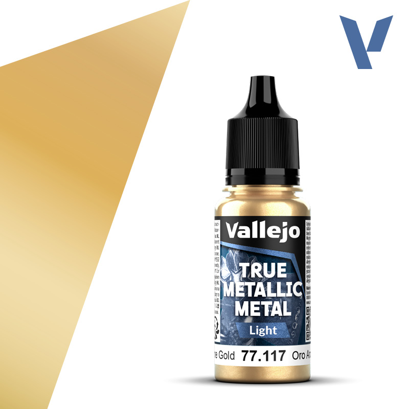 VALLEJO TRUE METALLIC 77.117 Aranymetál akril airbrush festék 18 ml