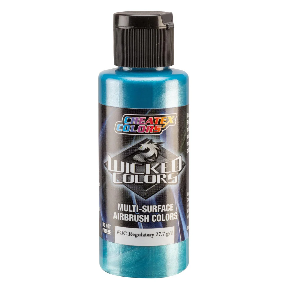 Wicked Pearl Tyrkiz gyöngyház airbrush festék CreateX W309 60 ml – Pearl Teal