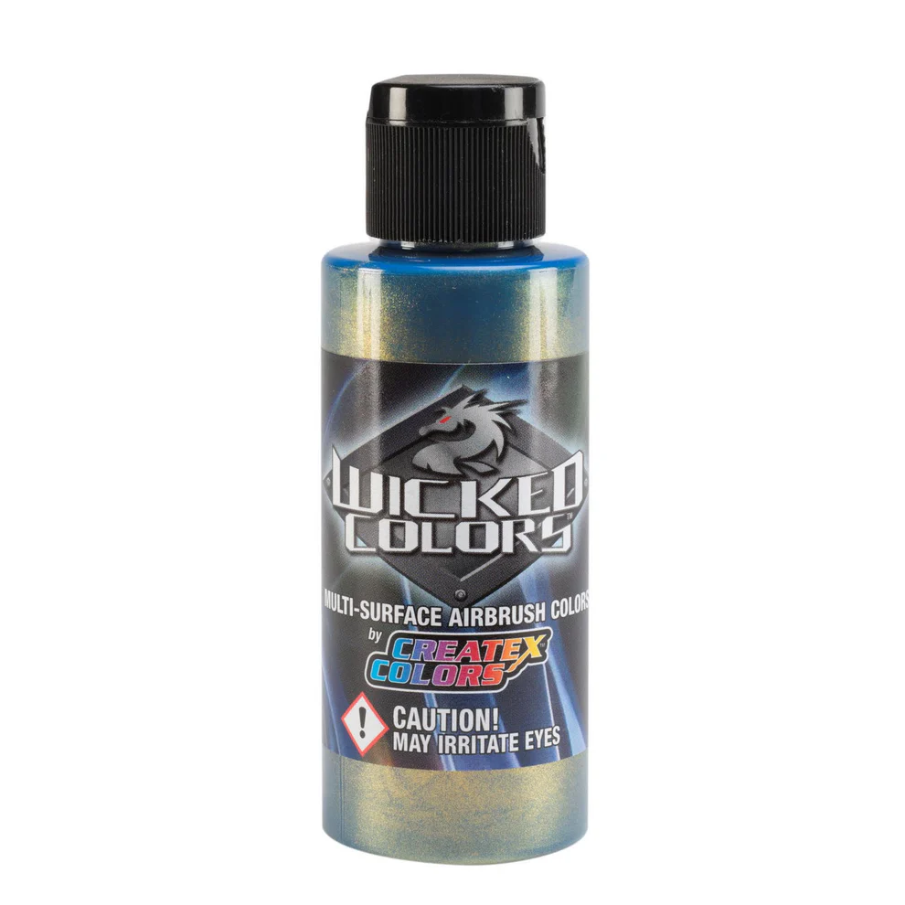 Wicked Zöld metál airbrush festék CreateX W353 60 ml – Metallic Fastback Green