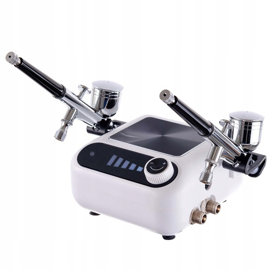 Airbrush készlet OCTAGON HSA10K WHITE kompresszorral és két airbrush pisztollyal 0,3 mm-es fúvókával