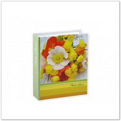 Sárga rózsa mintás zsebes fotóalbum, 200db 15x10 cm-es képhez