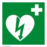 Defibrillátor jelző 15x15 matrica