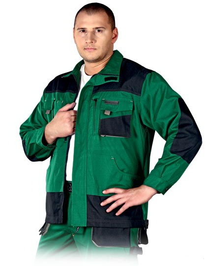 Zöld Kabát FORMEN, 65% poliészter és 35% pamut