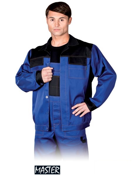 Kék MASTER kabát, 65% poliészter és 35 % pamut 
