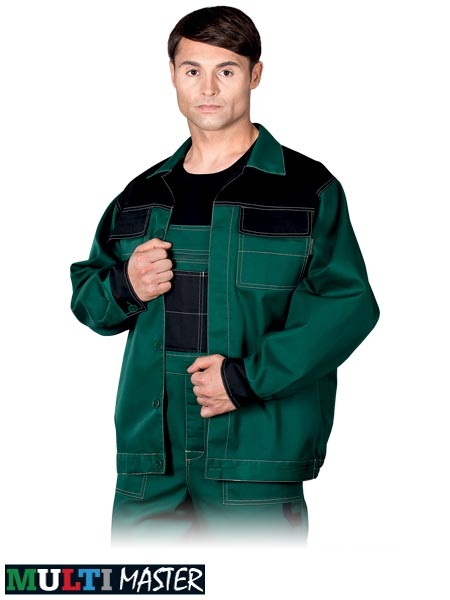 Zöld MASTER kabát, 65% poliészter és 35 % pamut 
