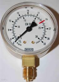 Manométer AC/CO2 30L/MIN 63mm