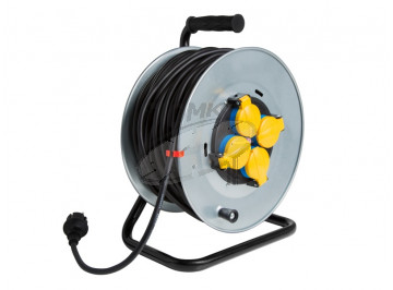 Z-TOOLS kábeldob fém, gumi szig. kábellel 25m 3x1,5 230V IP44
