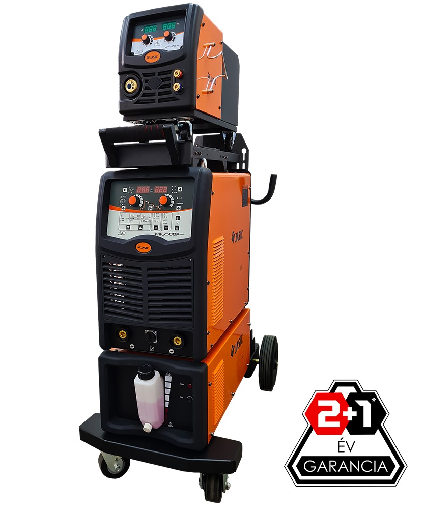 JASIC MIG 500P (N36801) SYNERGIC PULSE INVERTERES HEGESZTŐGÉP VÍZHŰTŐVEL