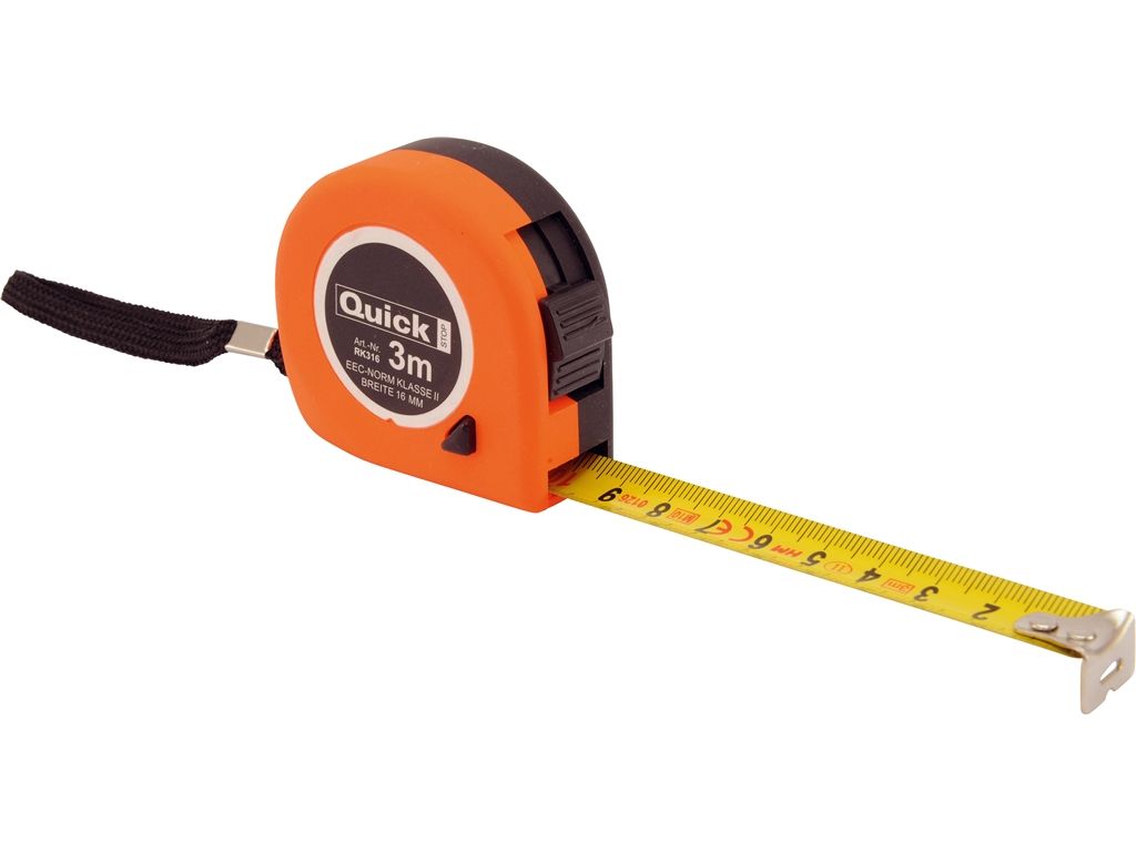 HM Mül. mérőszalag 3fm 16mm profi, bevizsgált Quickstop finkcióval