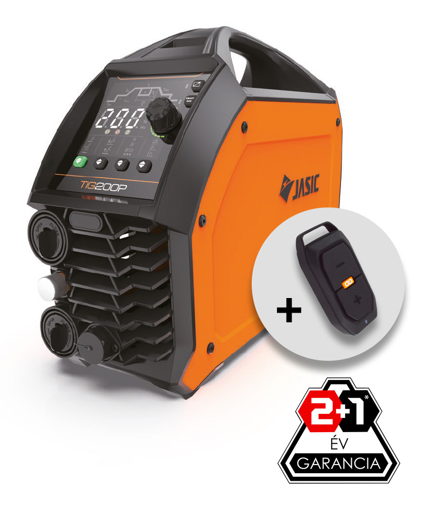 Jasic EVO20 TIG 200P (W2S52) DC AWI inverteres hegesztőgép + Jasic HRC-03 vezeték nélküli kézi távirányító