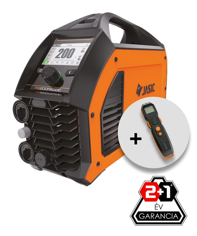 Jasic EVO20 TIG 200P AC/DC (E2S13) LCD inverteres hegesztőgép + Jasic HRC-02 vez