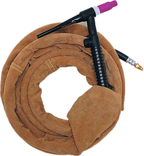 Weldas PYTHONrap™ kábelvédő, világosbarna, hasított tehénbőr, 3,9 méteres hosszúság és 28 mm-es átm.