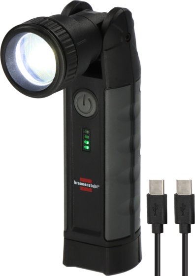 Brennenstuhl Professional újratölthető LED-es kézilámpa TL 1000 ACW, 1000lm, IP54, max. 12 órás fényidő, mágnes, cserélhető akkumulátor, + USB töltőkábel