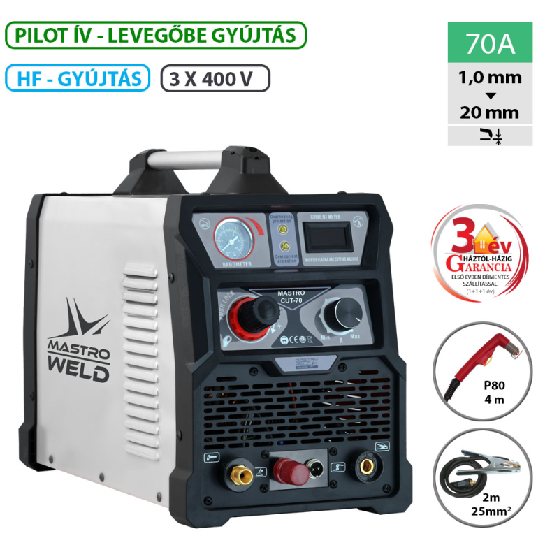 Mastroweld CUT-70 plazmavágó inverter
