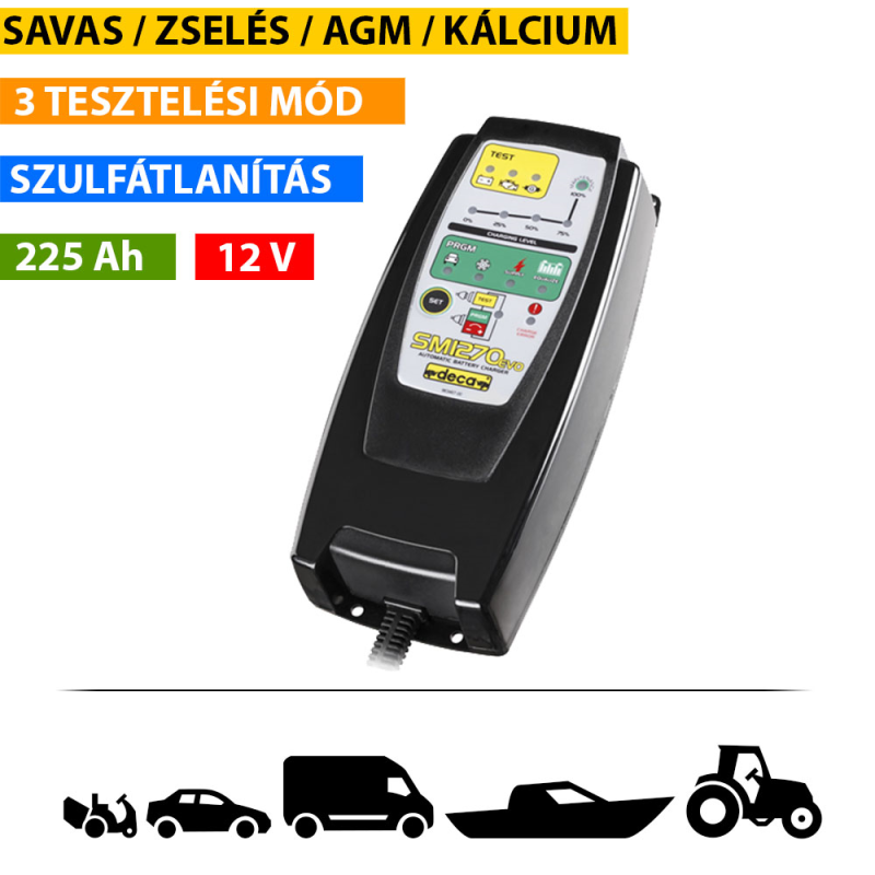 Deca SM 1270 EVO Inverteres akkumulátor töltő