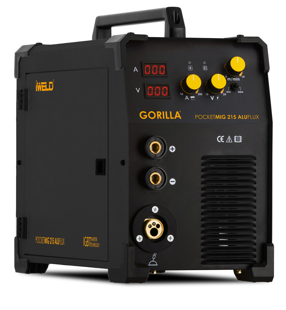  IWELD GORILLA POCKETMIG 215 ALUFLUX Hegesztő inverter