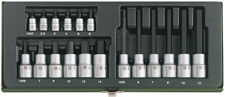 Proxxon 1/4"-1/2" 18 R. 2-6MM Imbusz készlet 23.100