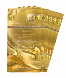 Golden Skin Arany-kaviáros 3 lépéses maszk - 5 db