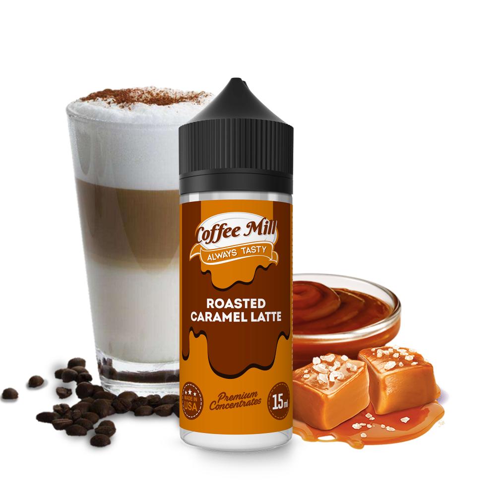 Coffee Mill Shake and Vape Roasted Caramel Latte 120ml/15ml