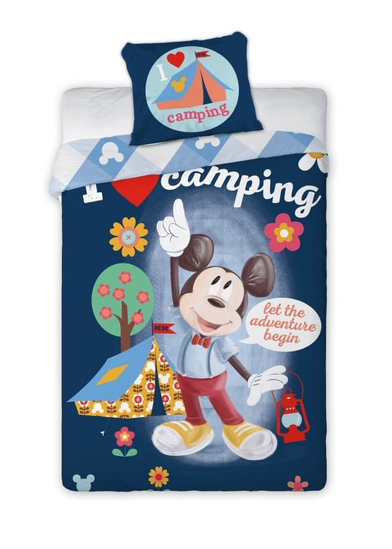 Mickey egér Camping ágyneműhuzat 140x200 cm