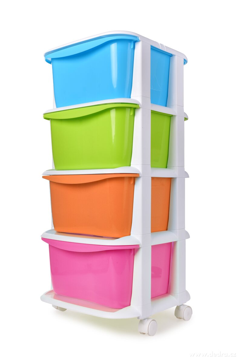 QUINTO REGAL Mini Műanyag fiókos tároló szekrény - Multicolor