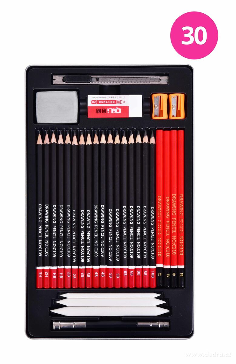 DRAWING PENCIL Grafit ceruza készlet 30 darabos