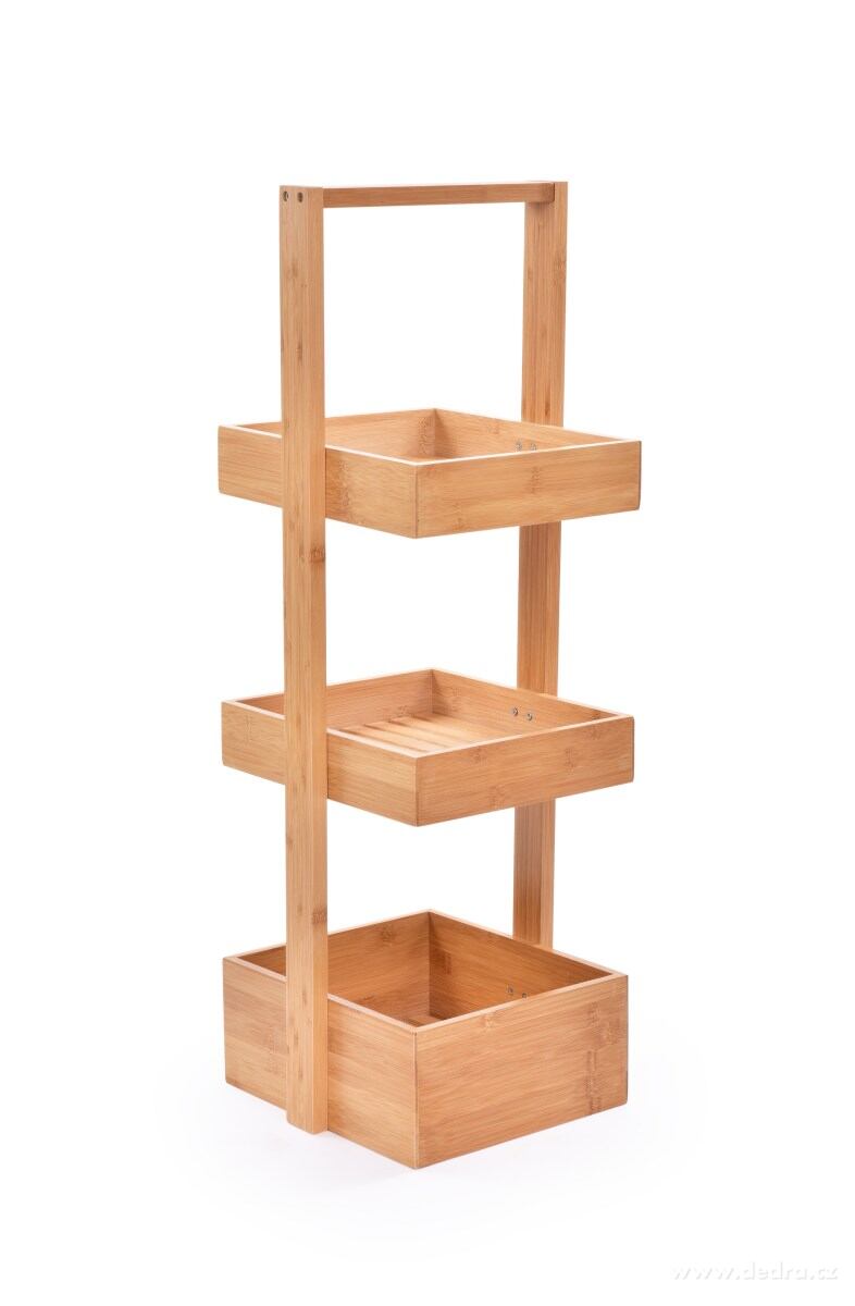 GoEco Bambusz tároló polc 3 szintes 81 cm