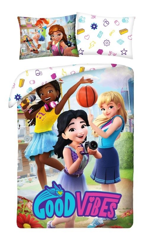 Lego Friends Good Vibes ágyneműhuzat 140x200 cm