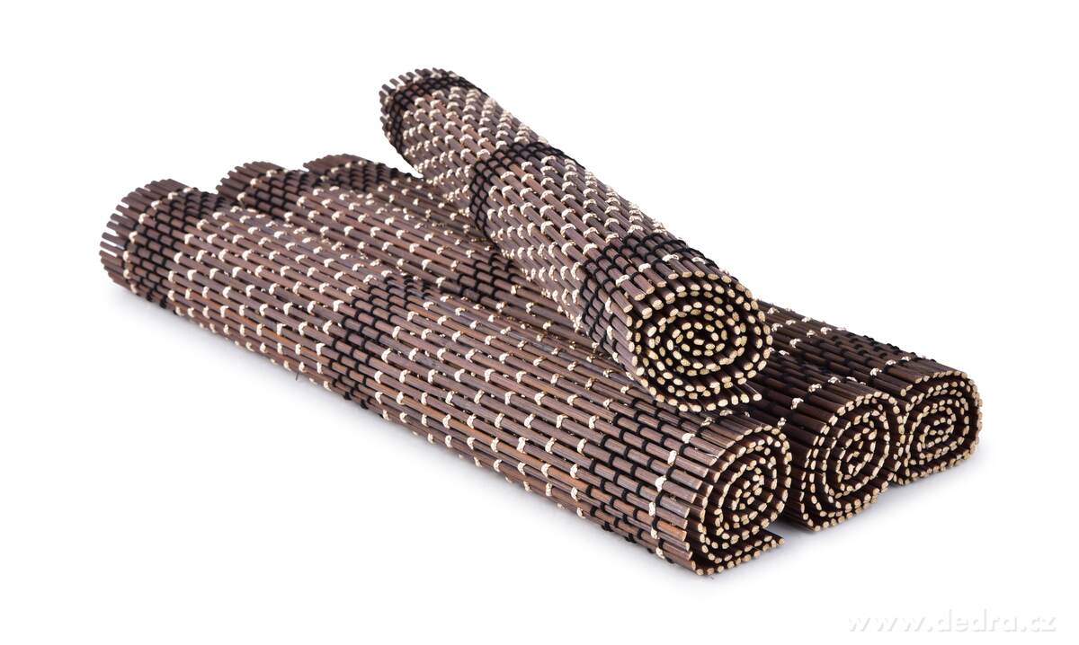 GoEco bambusz tányéralátét 4 darab 44x30 cm - Barna