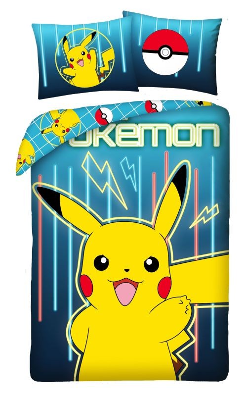 Pokémon Pikachu ágyneműhuzat 140x200 cm
