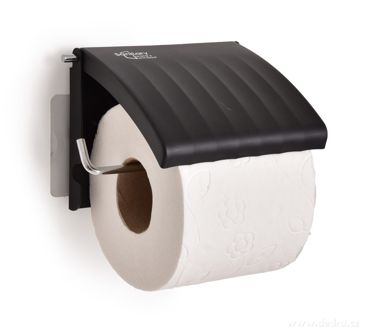 WC papír tartó - Fekete
