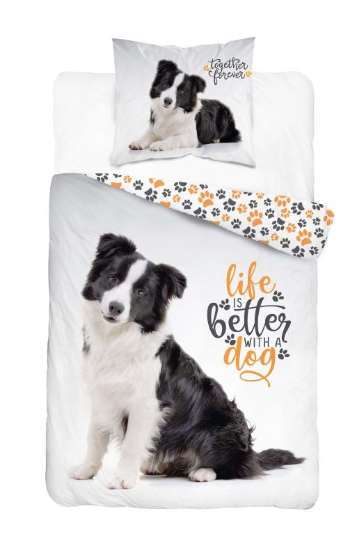 Border Collie Life ágyneműhuzat 140x200 cm