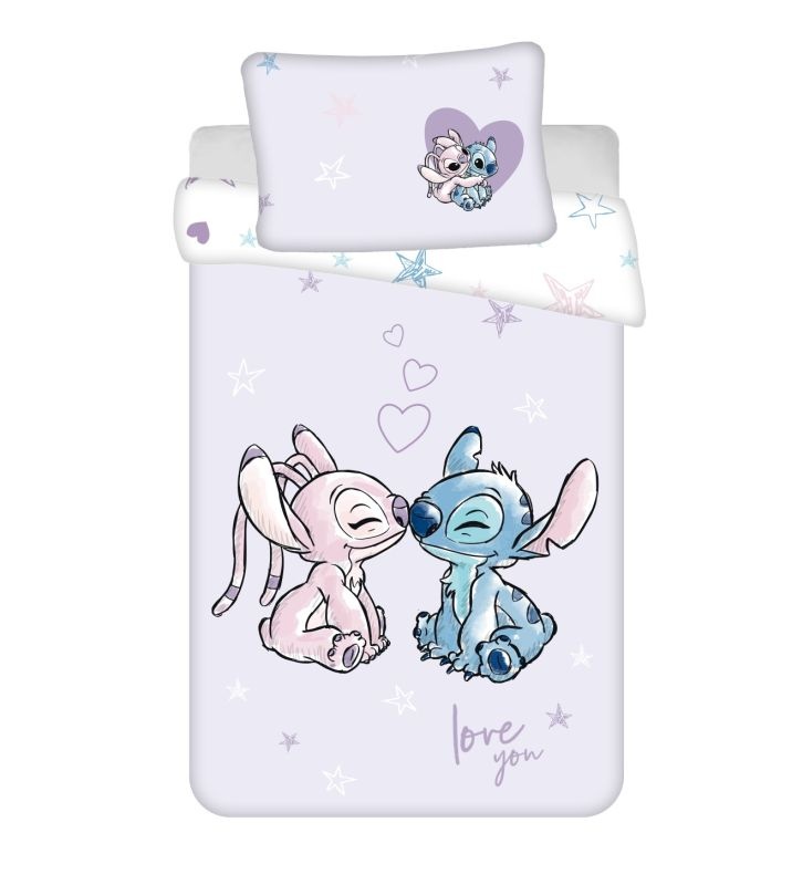 Lilo és Stitch Purple baby ovis ágyneműhuzat 100x135 cm