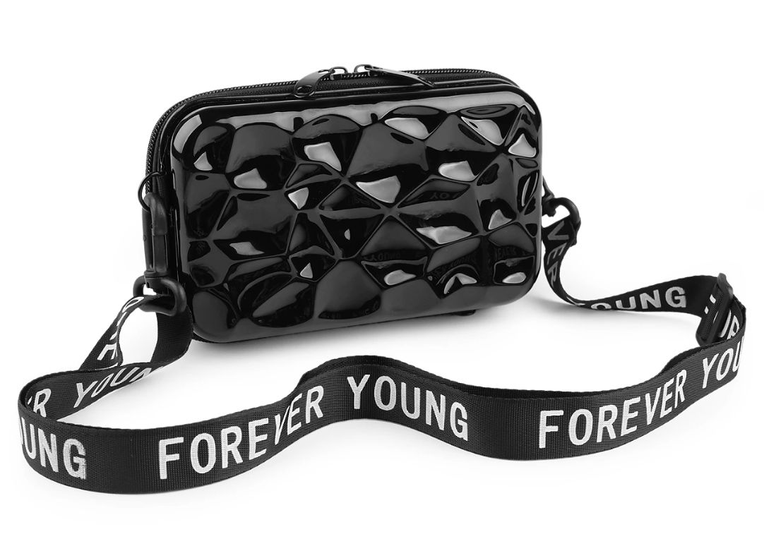 Női crossbody táska 18x11 cm - Fekete